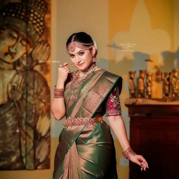 Green_Woven_Banarasi_Jacquard_Saree